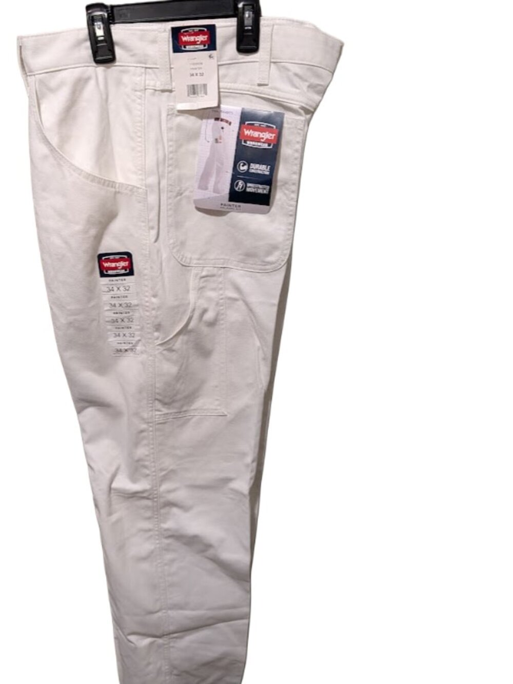 Men's Wrangler Workwear Painter Pant – Bright White – Size 34x32